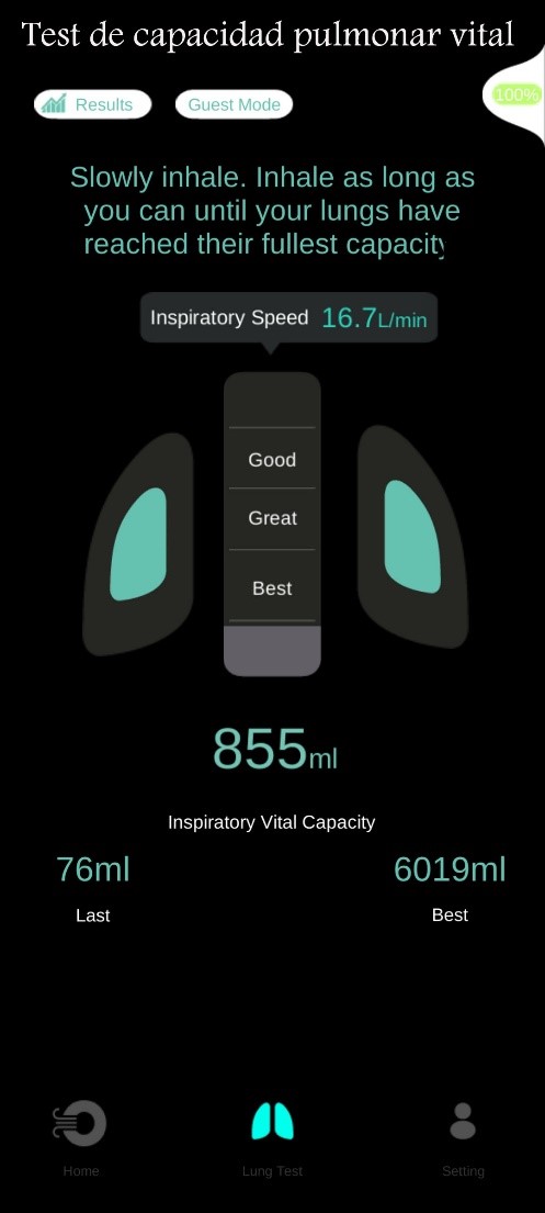 Test Capacidad pulmonar vital